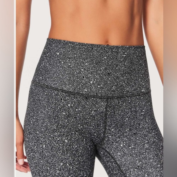 Lululemon Align Pant II (25") Luminesce Splatter Ice Grey Black Leggings Size 6 - Picture 4 of 12